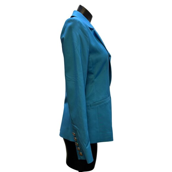 NWT Boston Proper Blue Blazer & Pants Set Size 4 With Gold Button Details - Picture 5 of 11